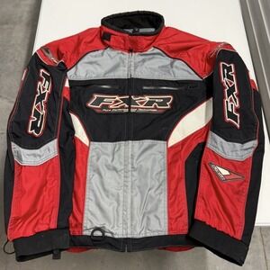FXR Snowmobile Jacket Mens L Red Black Good Pure Performance Tech Racing Moto